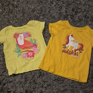 Garanimals Unicorn Graphic Tees - Yellow & Green